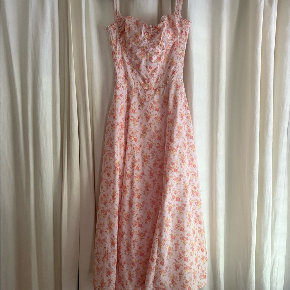 House of CB Floral Pink Maxi Dress